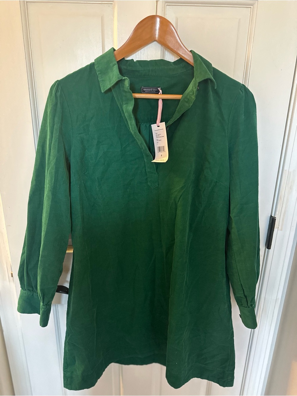 Vineyard Vines Green Collared V-Neck Tunic
